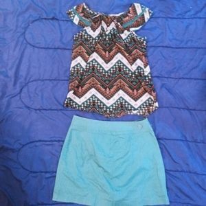 Size 14 st John's bay skort and matching top
